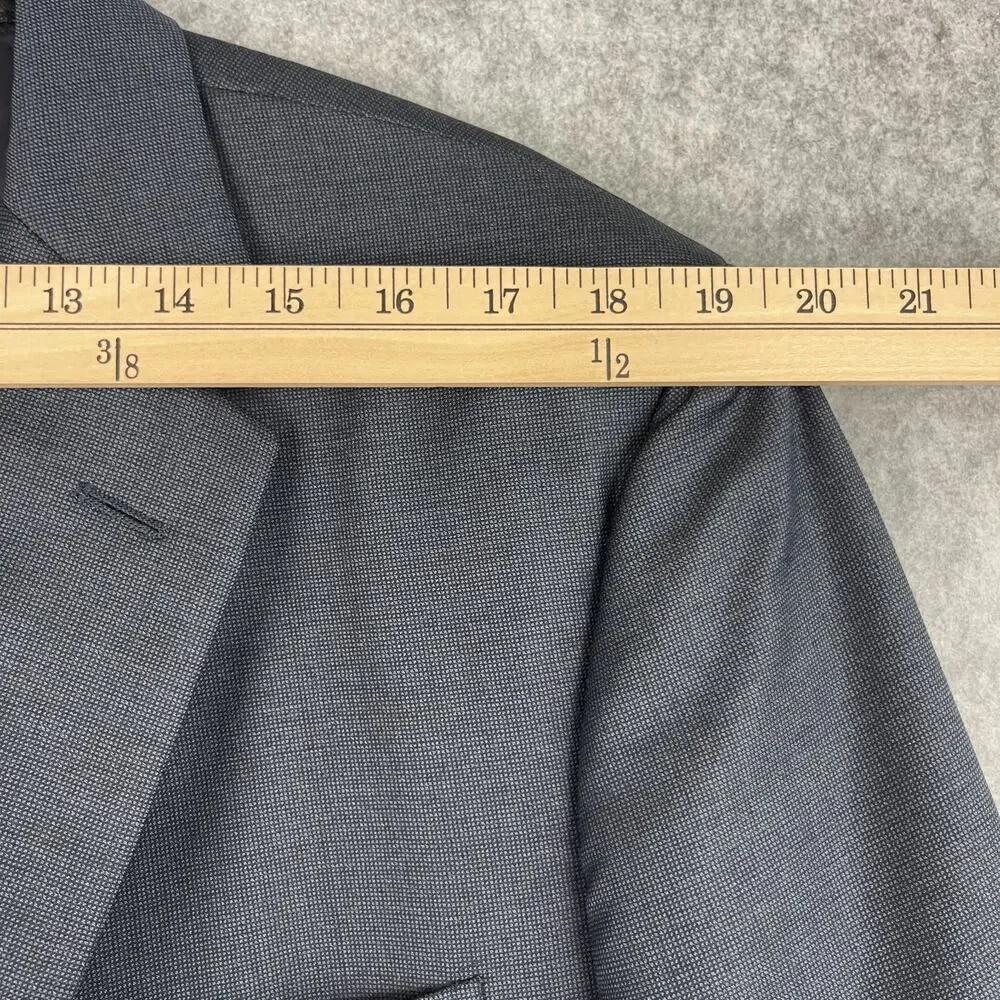 Brooks Brothers 1818 Madison Blazer Jacket Men 46R Blue Wool Vitale Barberis USA